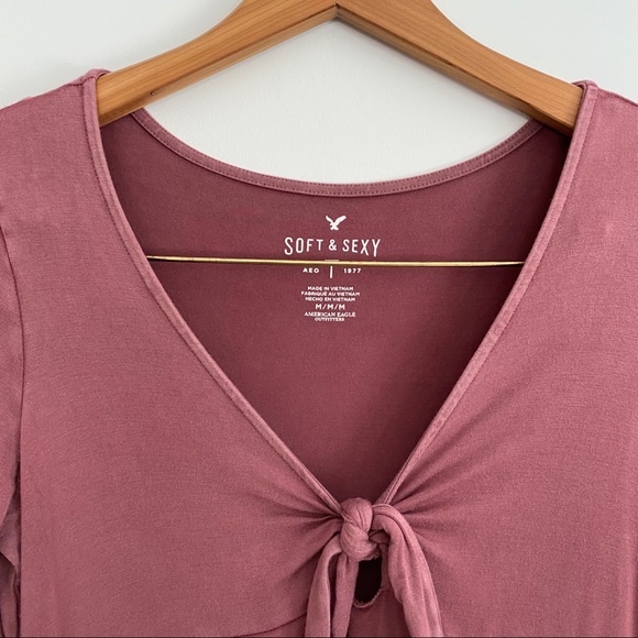 America eagle soft and sexy tie front swing top - Picture 4 of 8